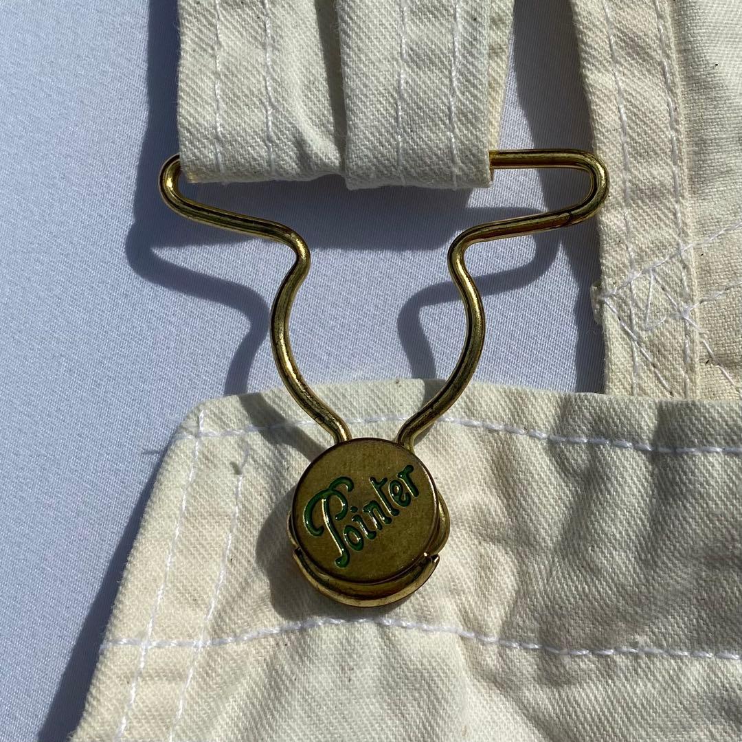 ス*ン様 90's pointer オーバーオール ホワイトキャンバス　w30