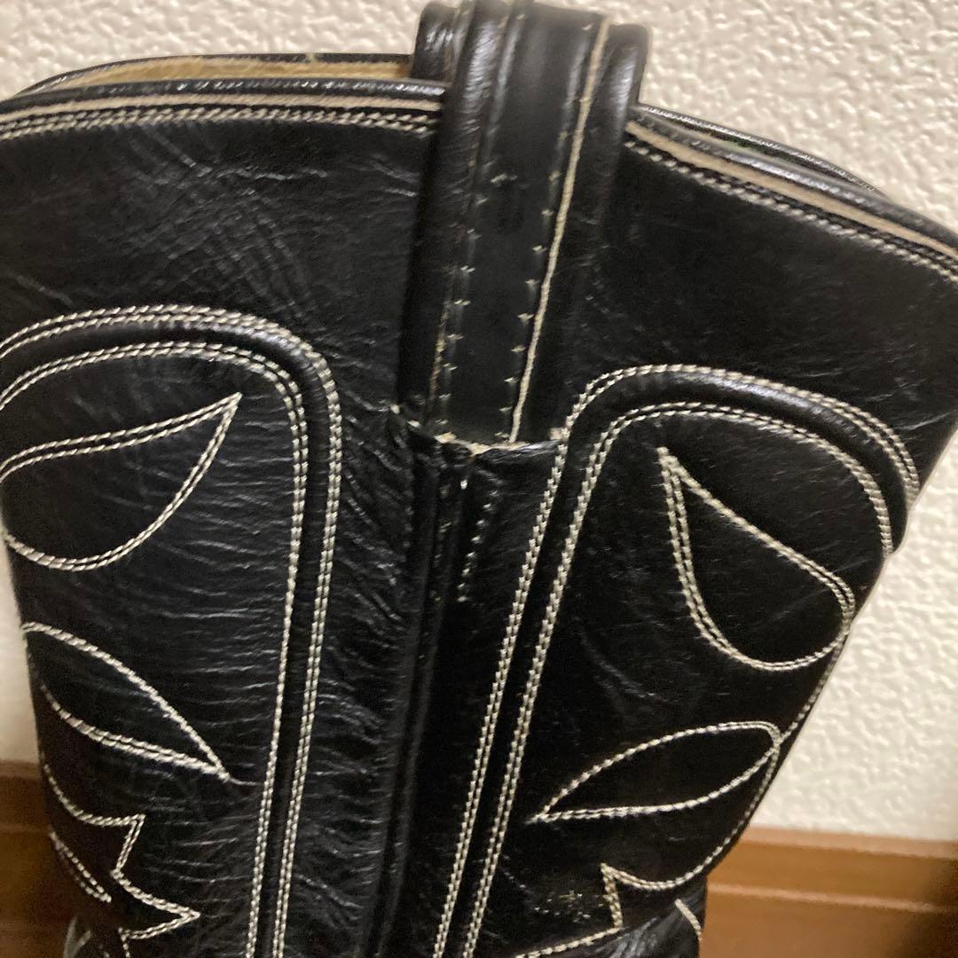 え*だ様 トニーラマ　レザー ウエスタンブーツ　ブラック used品　ヴィンテー