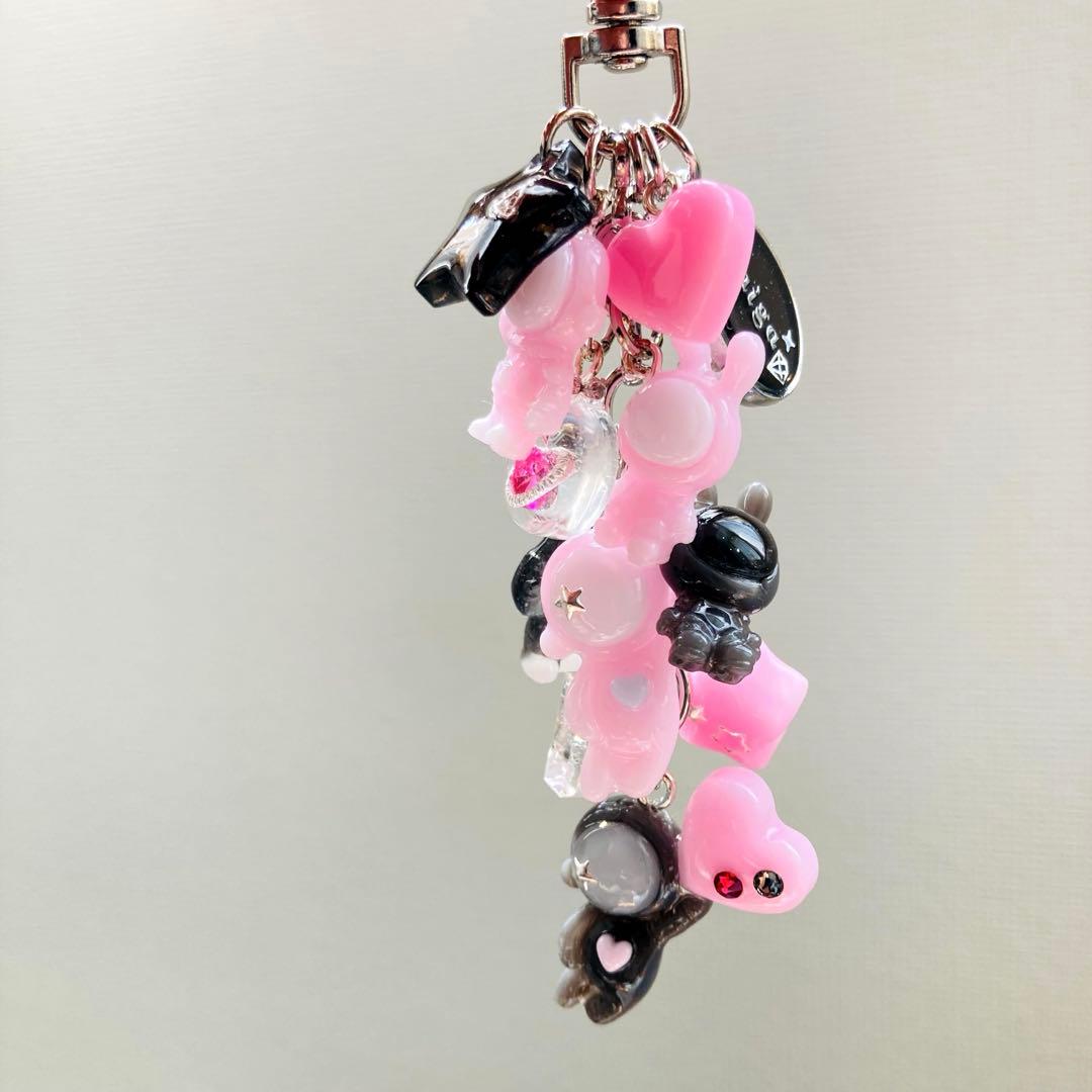 りんりんページ　名入れチャーム　レジンキーホルダー