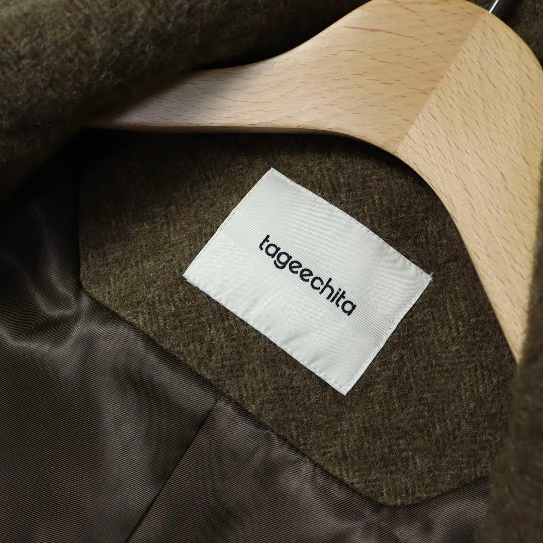 tageechita タジチタ　オーバーサイズウールラグランコート　ロングコート