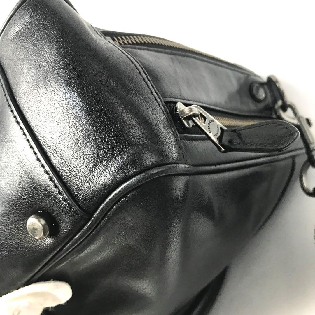 コーチ COACH ビジネスバッグ ブラック レザー ショルダー 23791