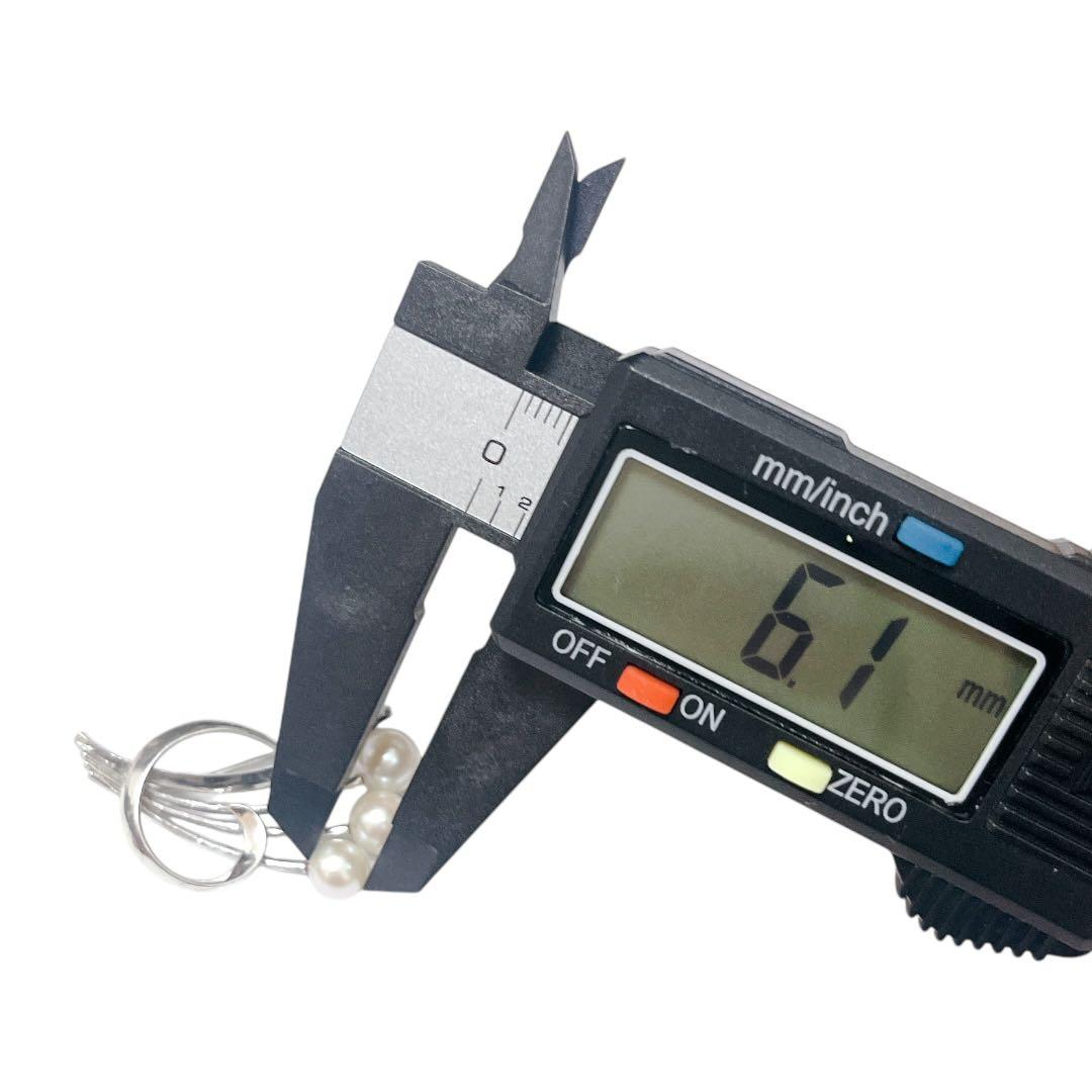 【極美品】MIKIMOTO パールブローチ あこや真珠 3珠 刻印あり