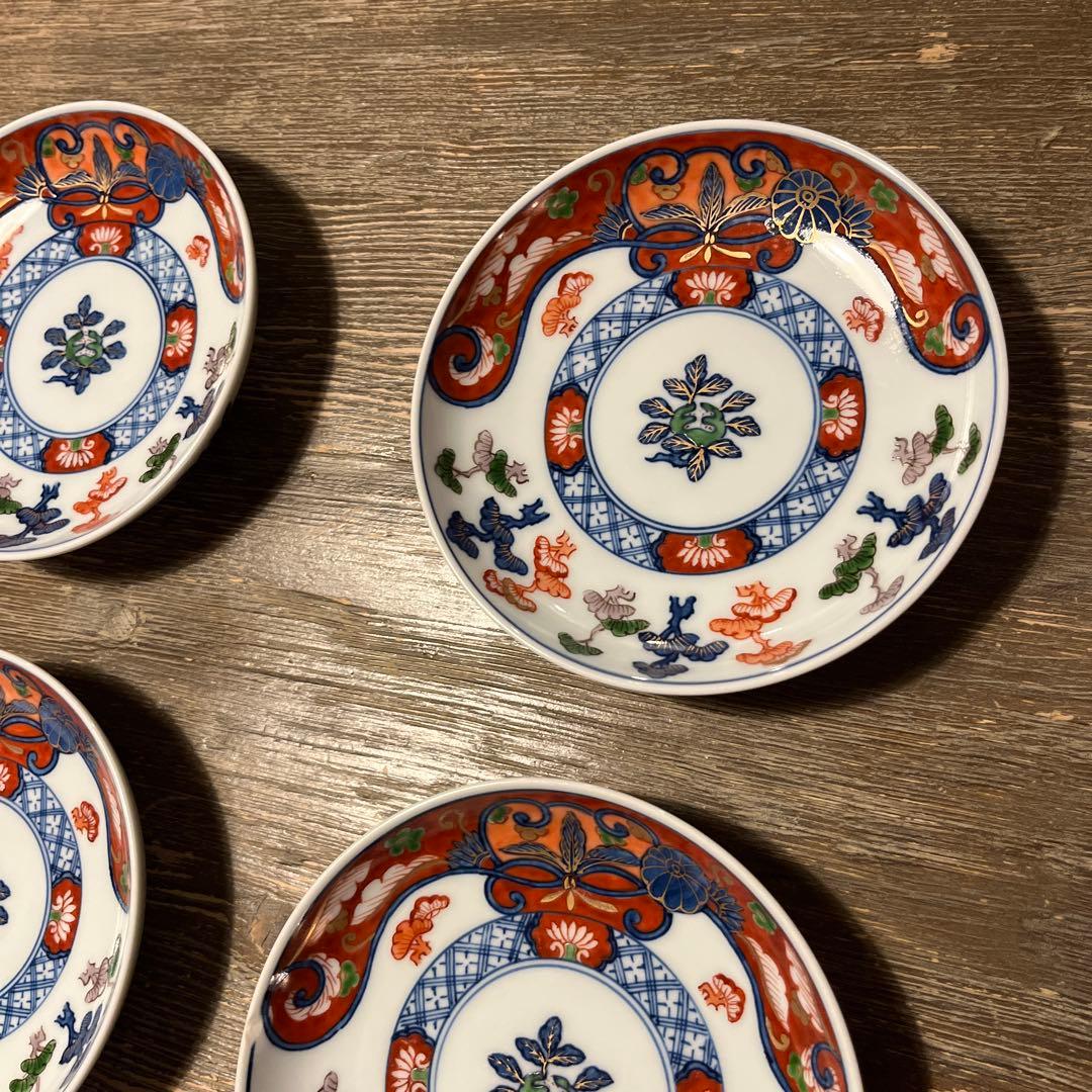 【源右衛門】古伊万里の伝統　日本銘窯　源右衛門作　古伊万里松絵　小皿5枚セット