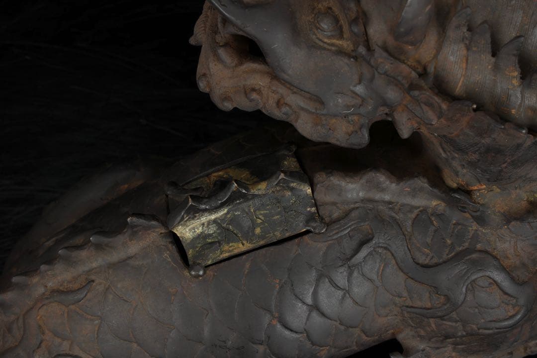 中国古玩 古銅製 麒麟香炉 細密彫刻 霊獣 瑞獣 香道具 唐物 古美術 骨董品