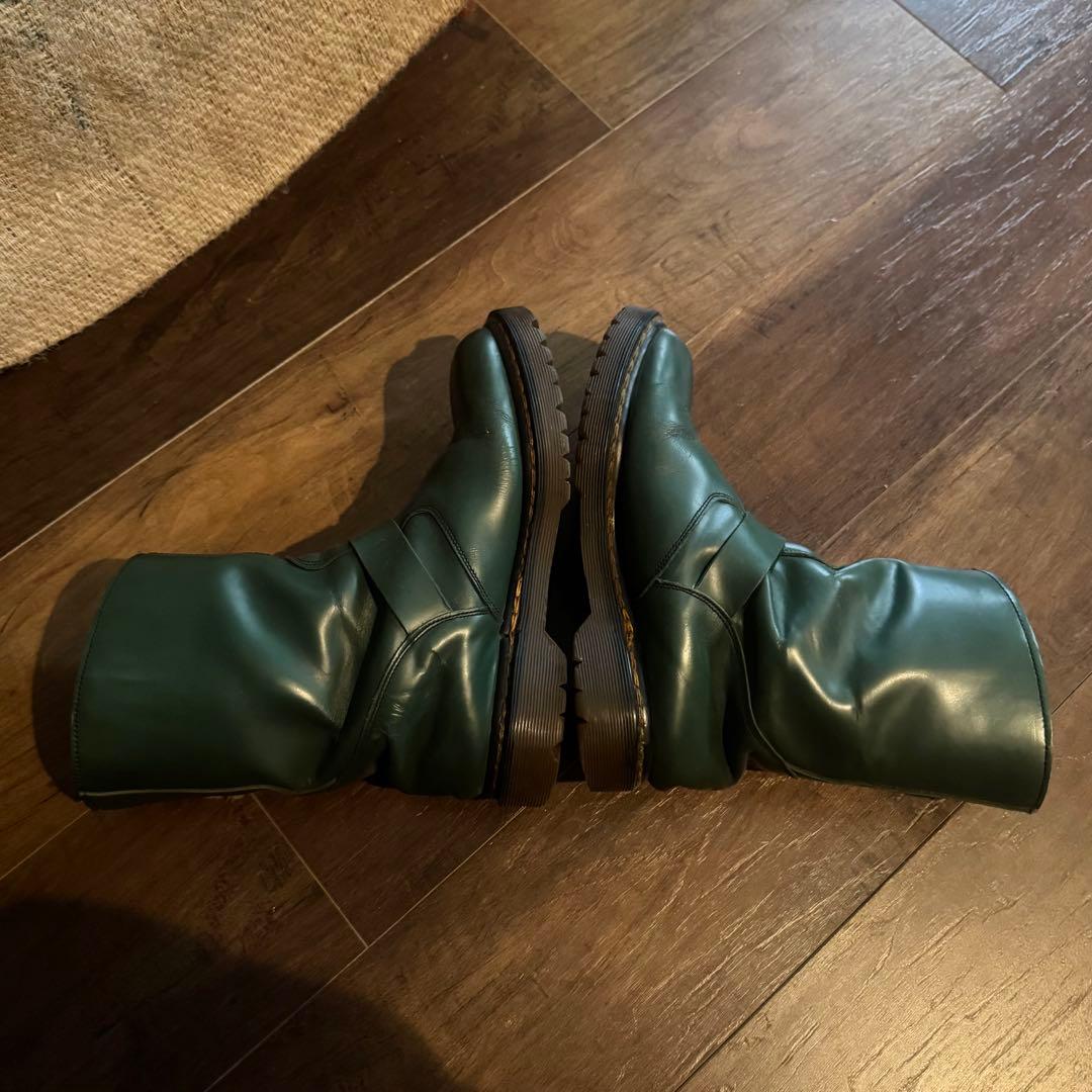 イングランド製 ドクターマーチン エンジニアブーツ緑 UK5 希少
