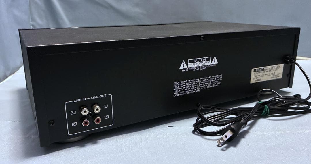 【動作OK！！】ダブルカセットデッキ　TEAC　W-790R　②