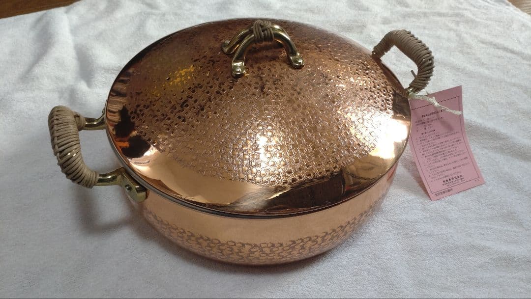 手打純銅鍋　きたくに　24cm　両手鍋　銅鍋　新品　未使用品