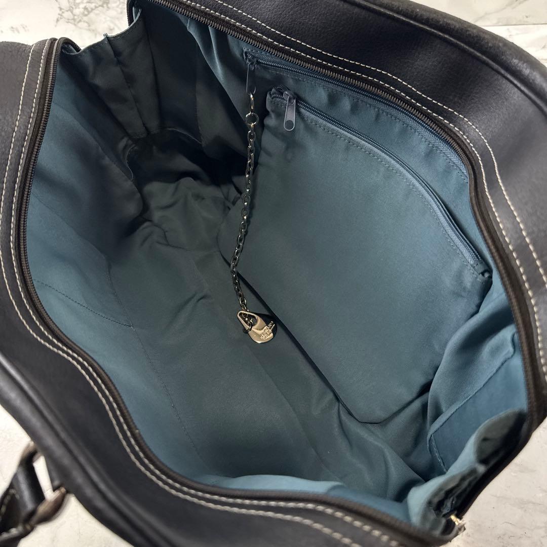 HAMANO ハマノ 本革 オイルドレザー セミショルダー ハンドバッグ 黒