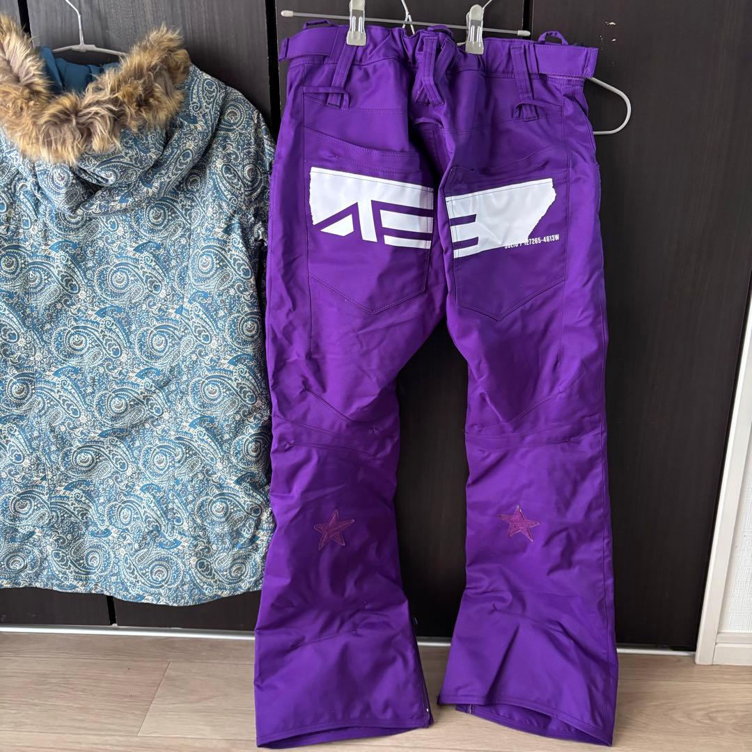 BURTON スノーボードウェア Mサイズ 青/紫