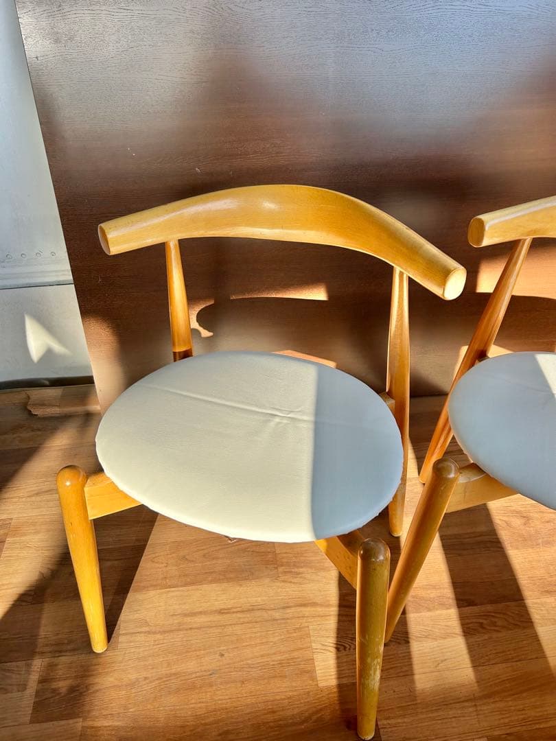 723 北欧風 ダイニングチェア 2脚セット ナチュラル 木製 おしゃれ　モダン