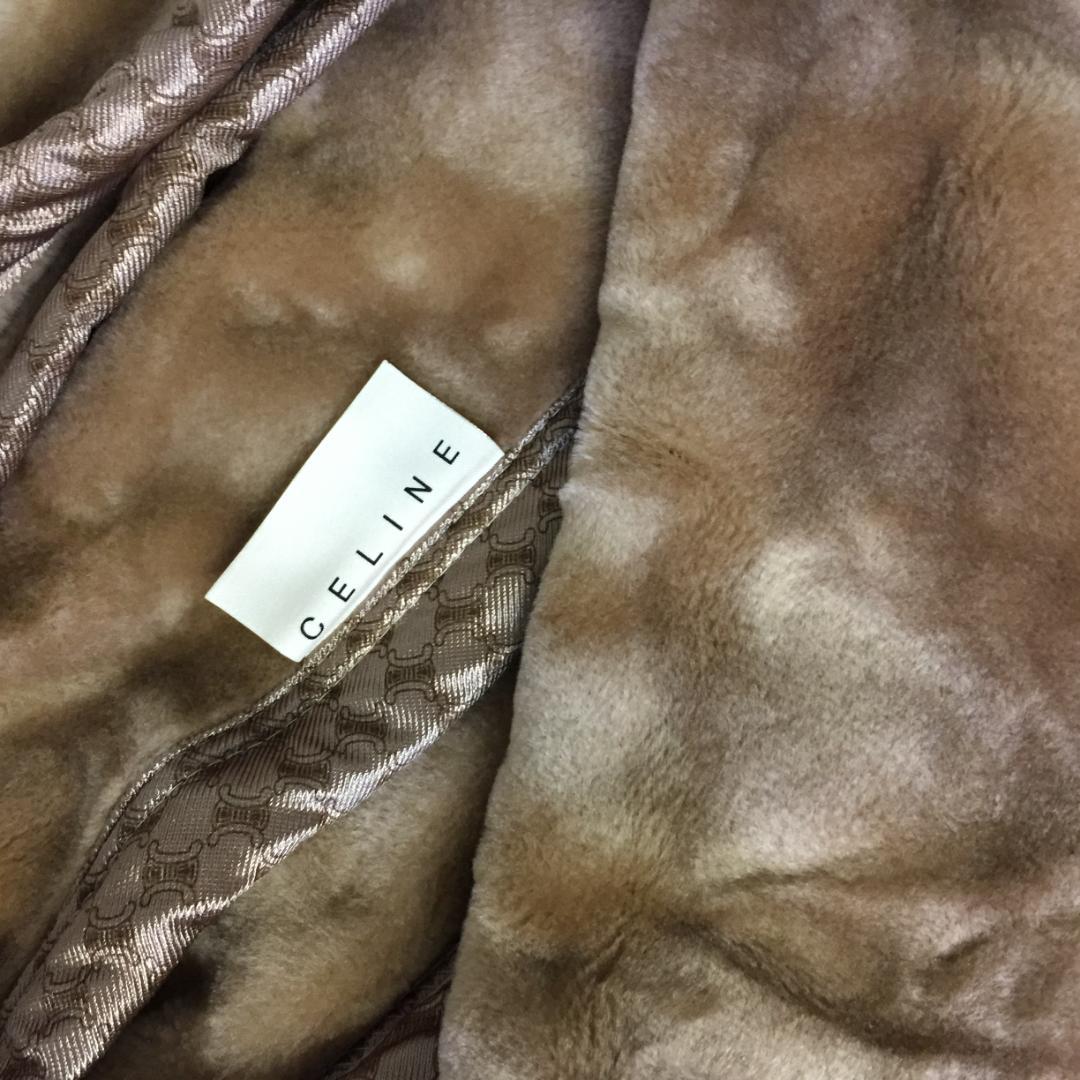 CELINE　セリーヌ　ミンクタッチ ニューマイヤー毛布　ソフトタッチ ブラウン