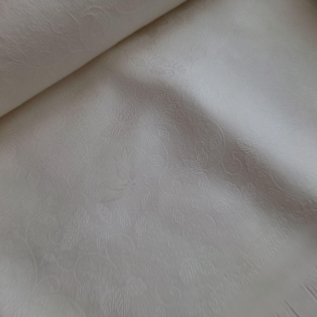 丹後ちりめん ☆新品 ベージュ 地紋入反物