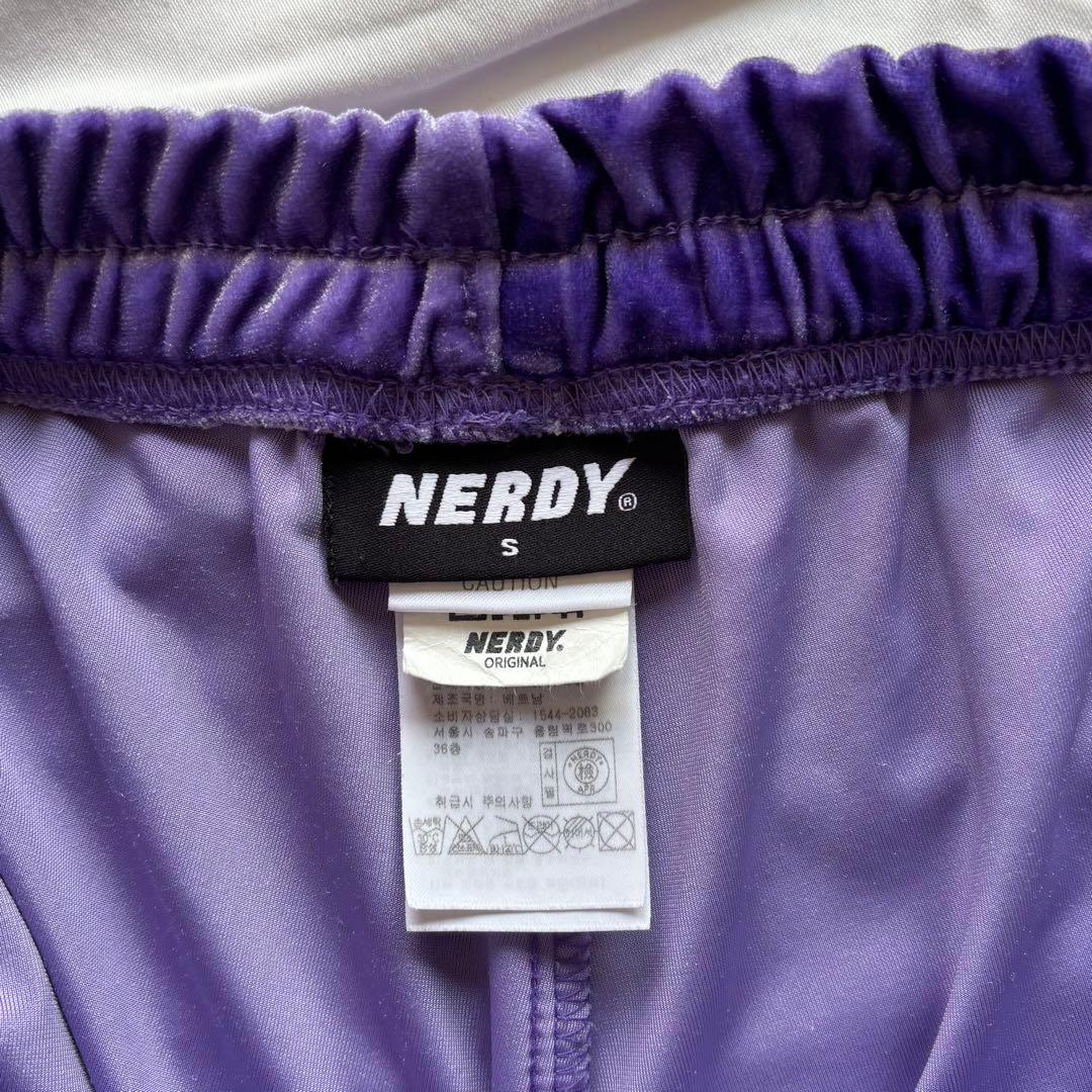 NERDY ノルディ ベロア セットアップ パープル S