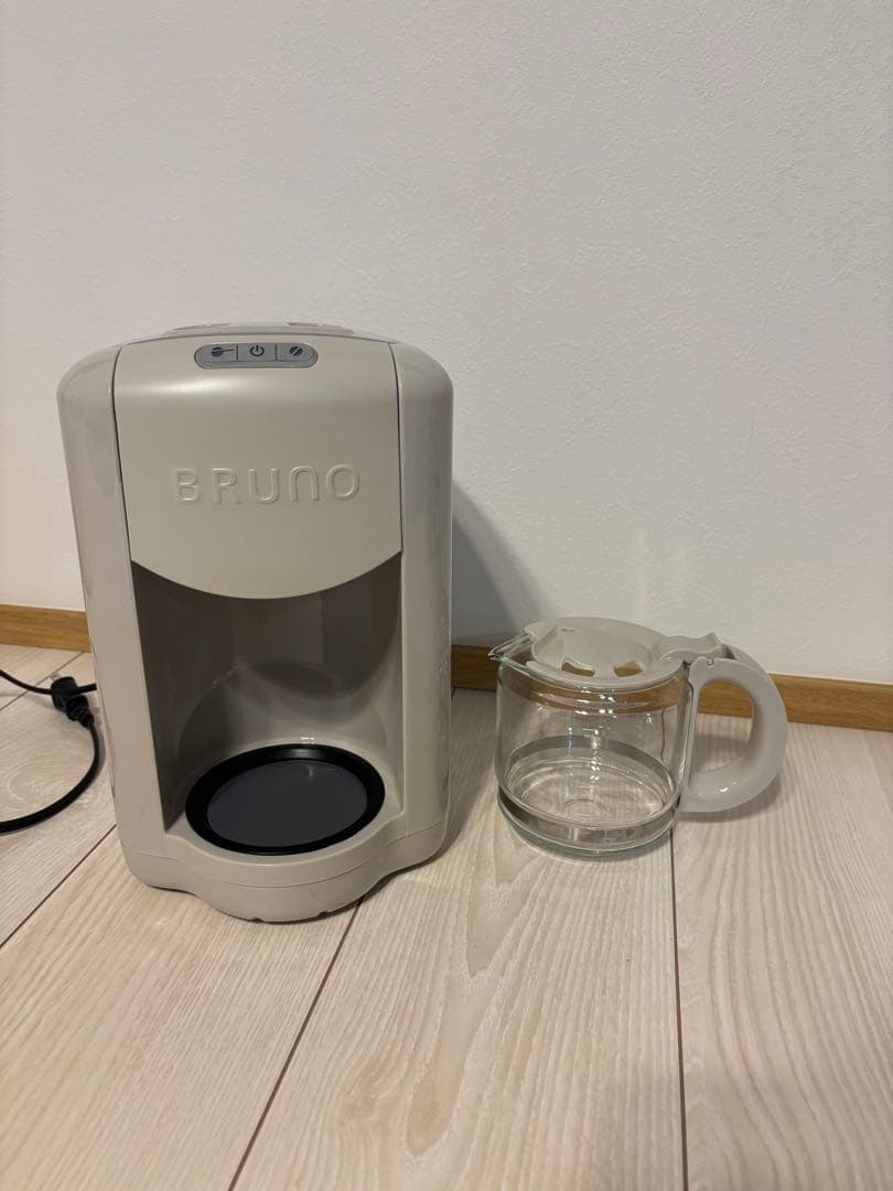 BRUNO コーヒーメーカー ホワイト ガラスカップ付き