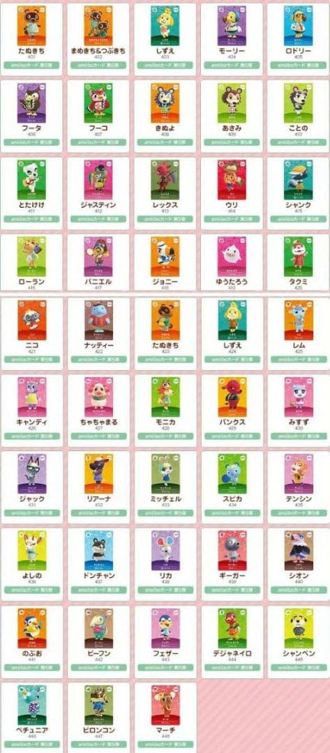 第5弾 あつまれどうぶつの森 amiiboカード フルコンプリートセット