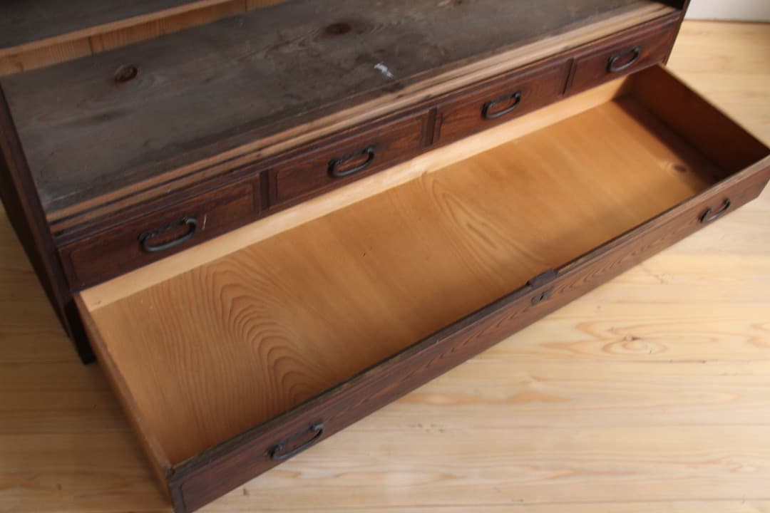 収納棚　食器棚　本棚　木製　古道具　古家具　ビンテージ　アンティーク　レトロ