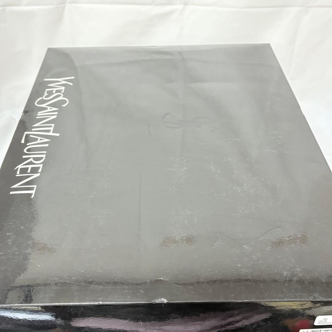 イヴ・サンローラン　綿毛布2P YSLロゴ　ペイズリー柄　ブルー　ピンク　ペア