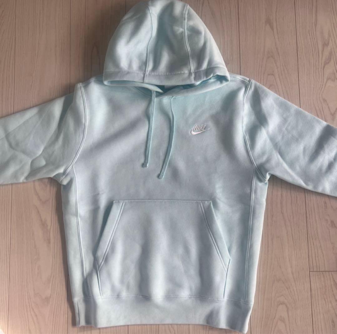 NIKE 水色 パーカー スウェット セットアップ 上のみs 最安値