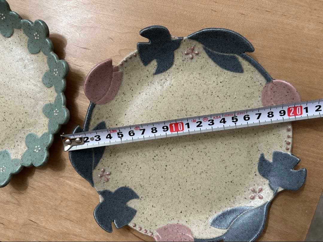 苔色工房　プレート　2枚セット　作家　陶芸　田中遼馬