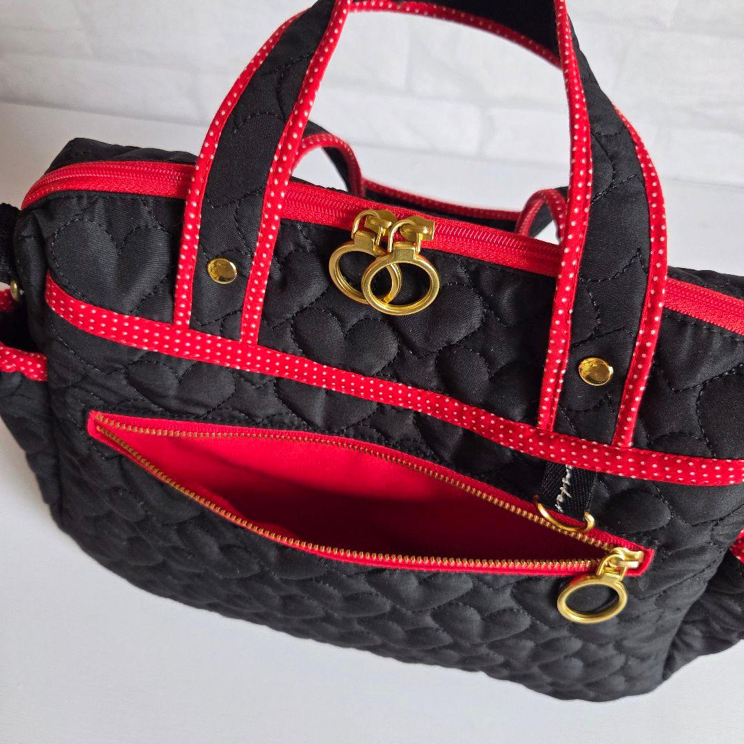 緑新　ボストン型ショルダーバッグ(M)　ハンドメイド