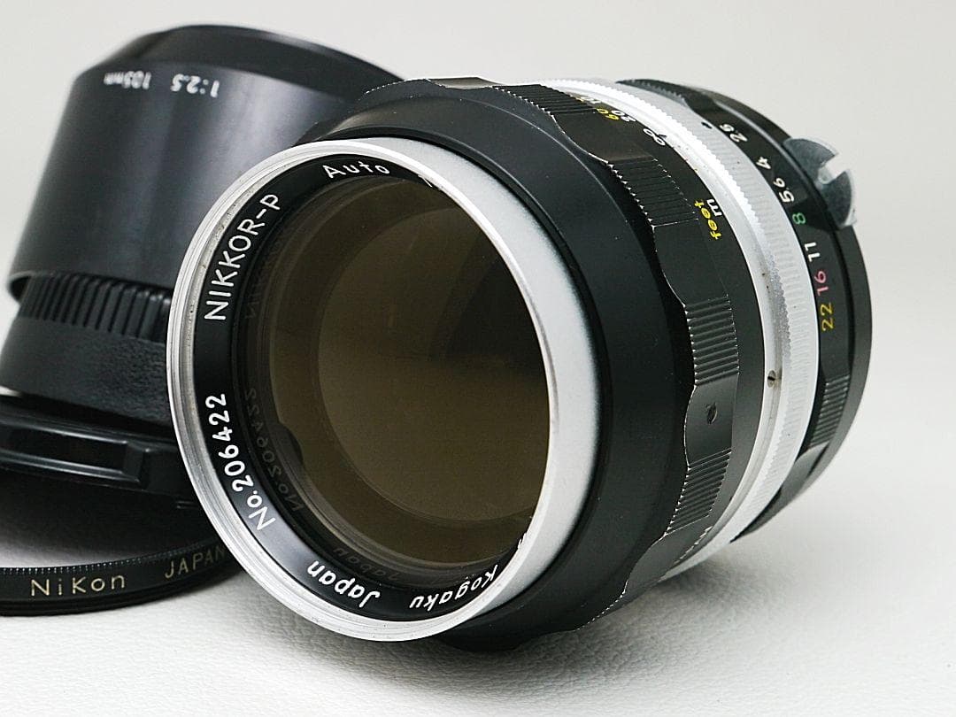 Nikon NIKKOR-P 初期非Ai 105mm f2.5 試写あり 実用品