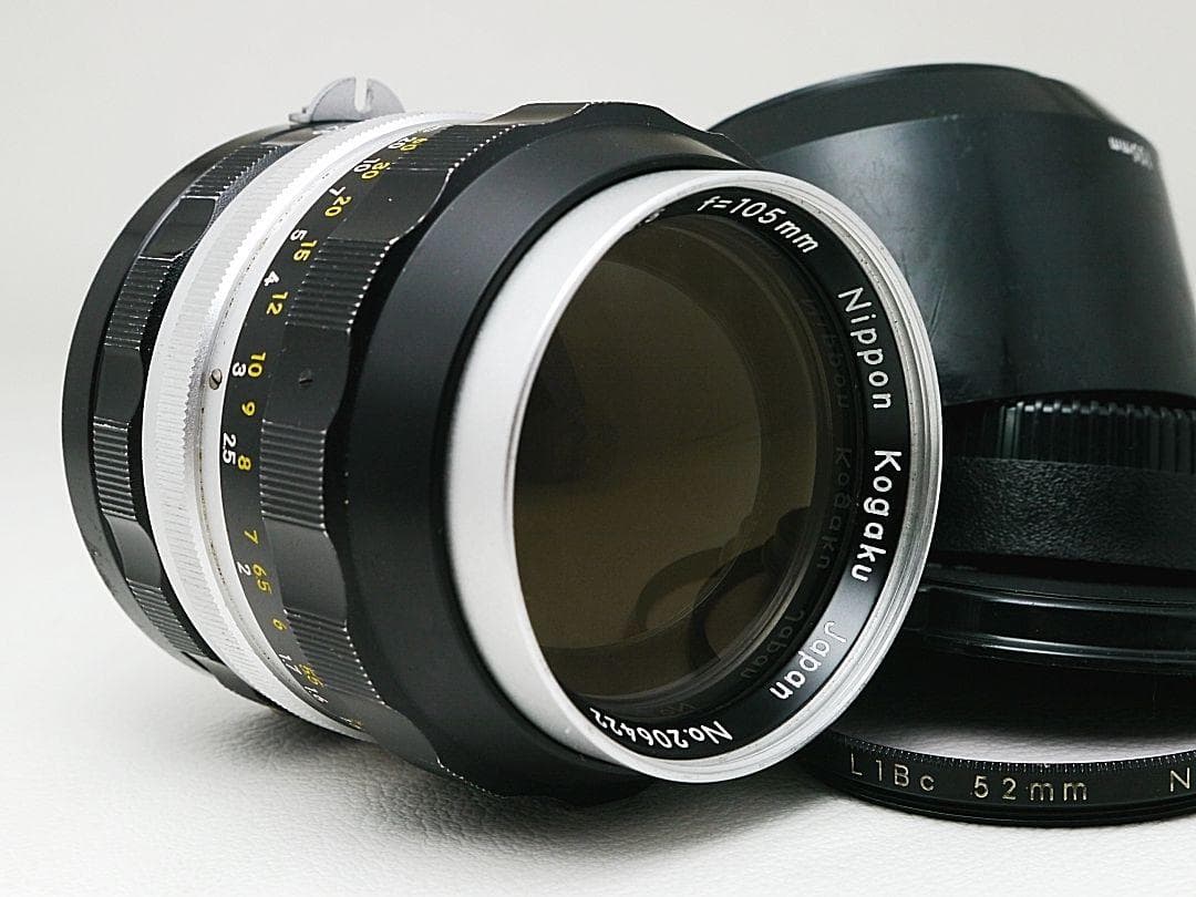 Nikon NIKKOR-P 初期非Ai 105mm f2.5 試写あり 実用品