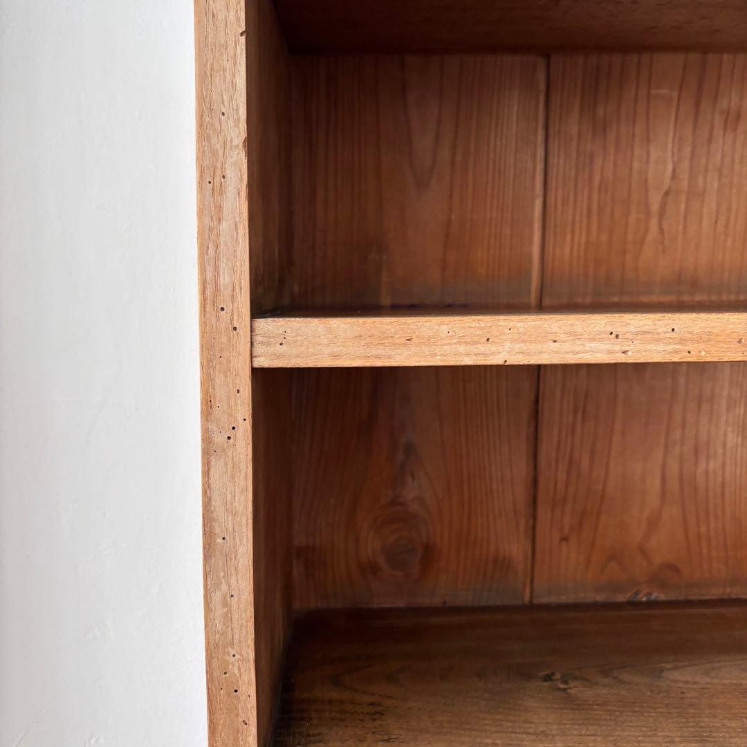 古道具　5段本棚 飾り棚　引き出し付き