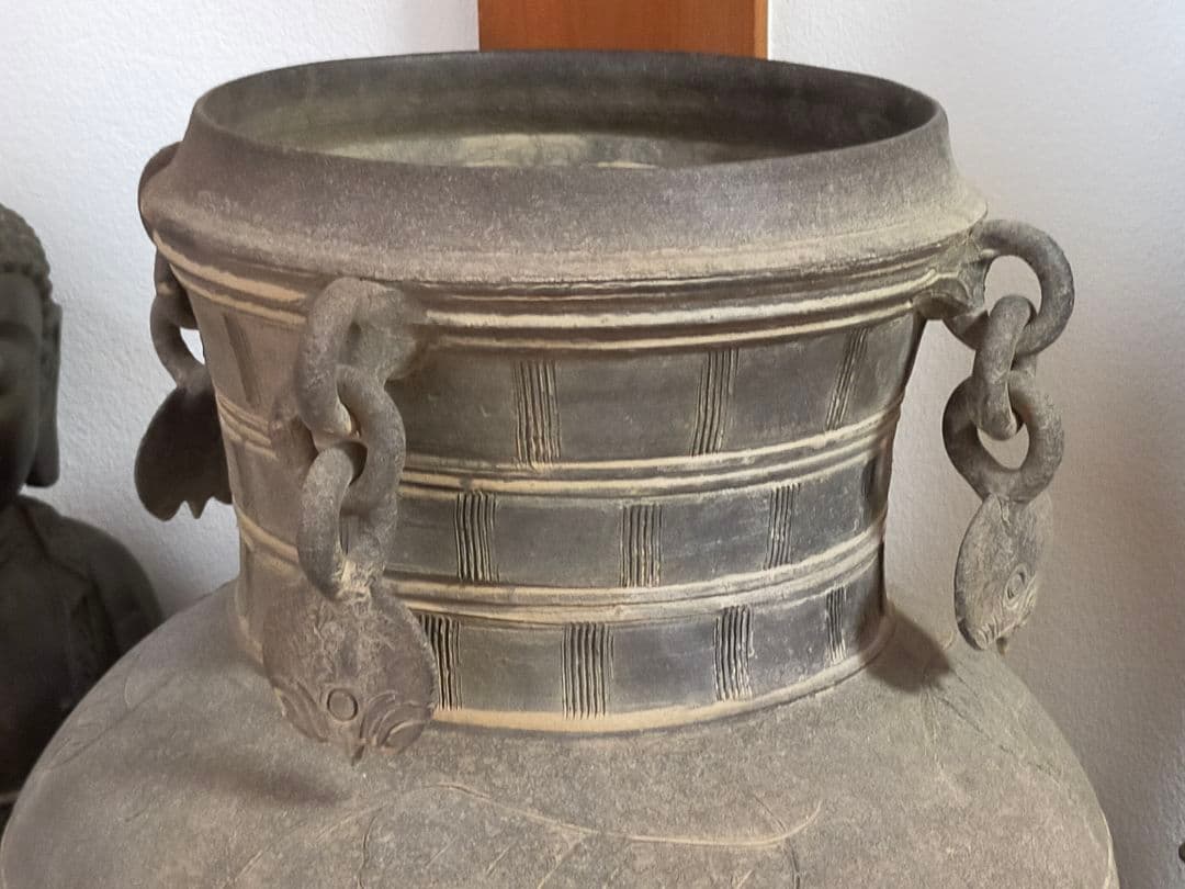 ♥値下げ！　新羅　土器　四耳　壺　レプリカ　骨董　古玩　出土　発掘品