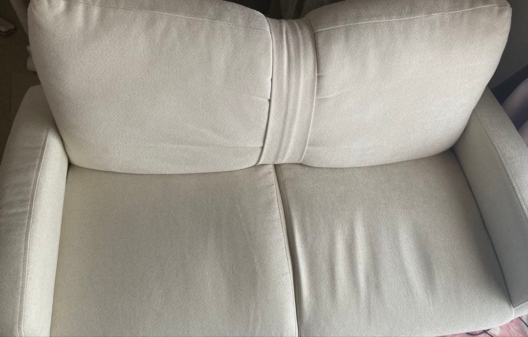 コンパクトソファ リボン型クッション付き