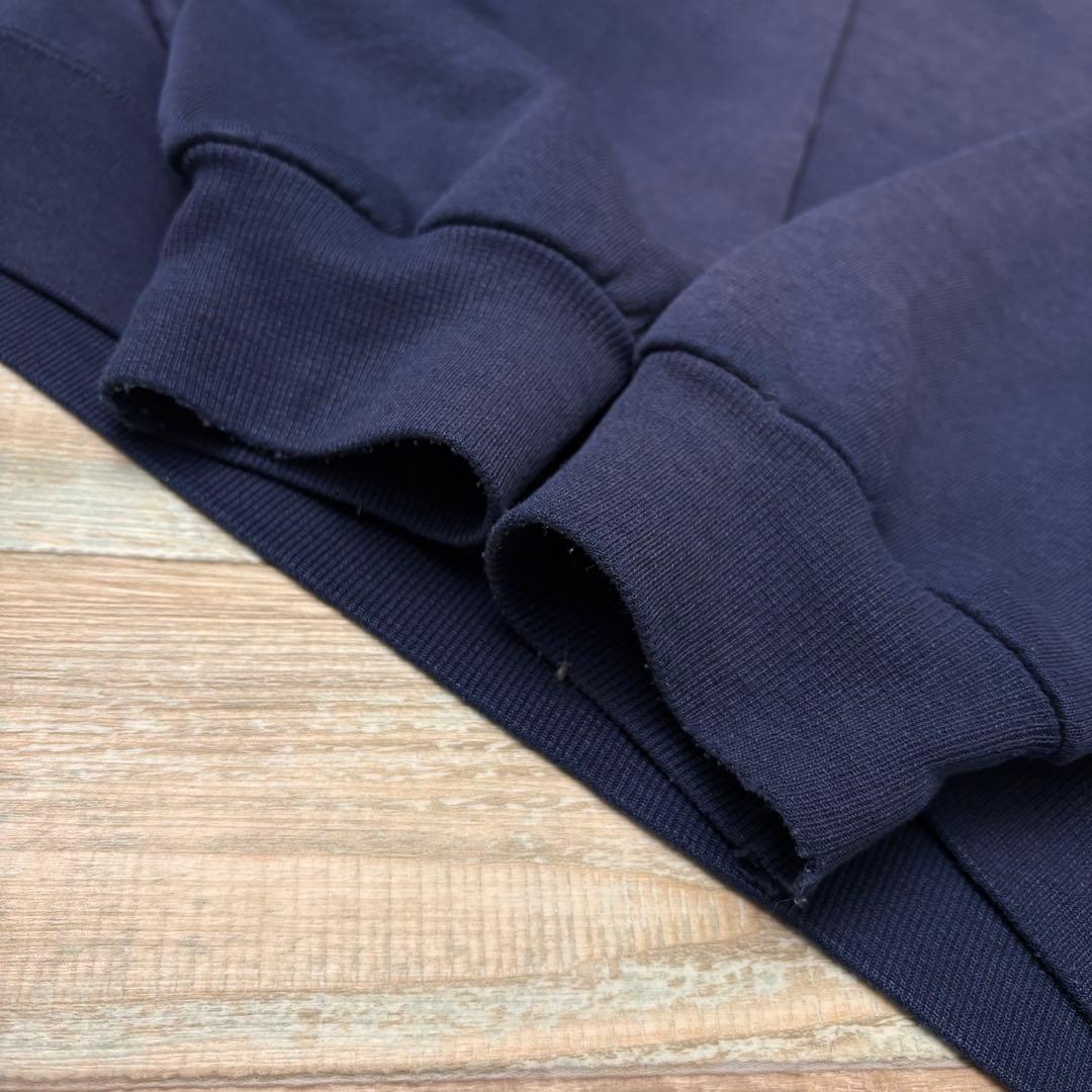 USA製 ラッセル スウェット フェード ネイビー 無地 ブランク XL 前V