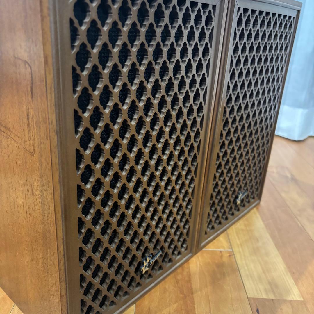 【名機】Sansui SP-10 ビンテージスピーカー 格子グリル 木製 美品