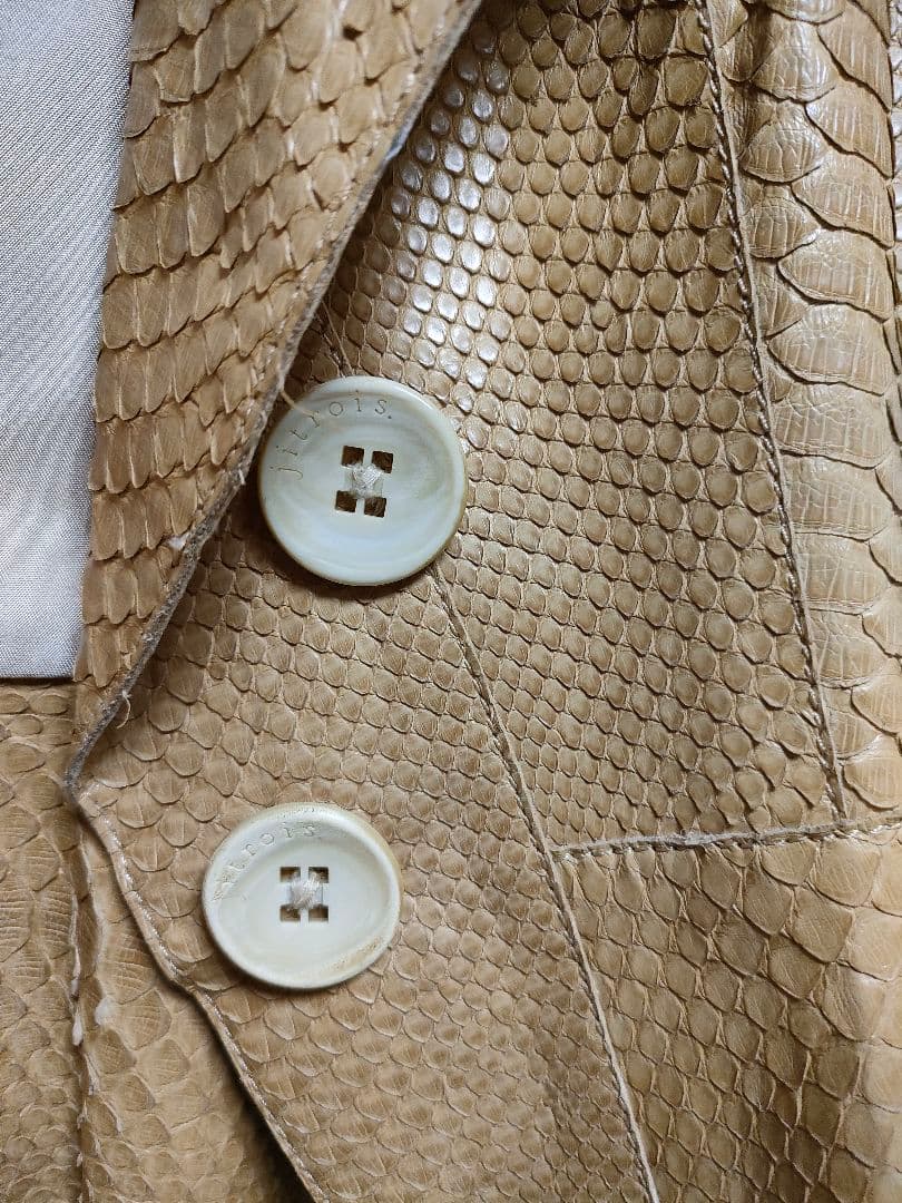 希少ジトロアJitroisパイソンレザージャケット