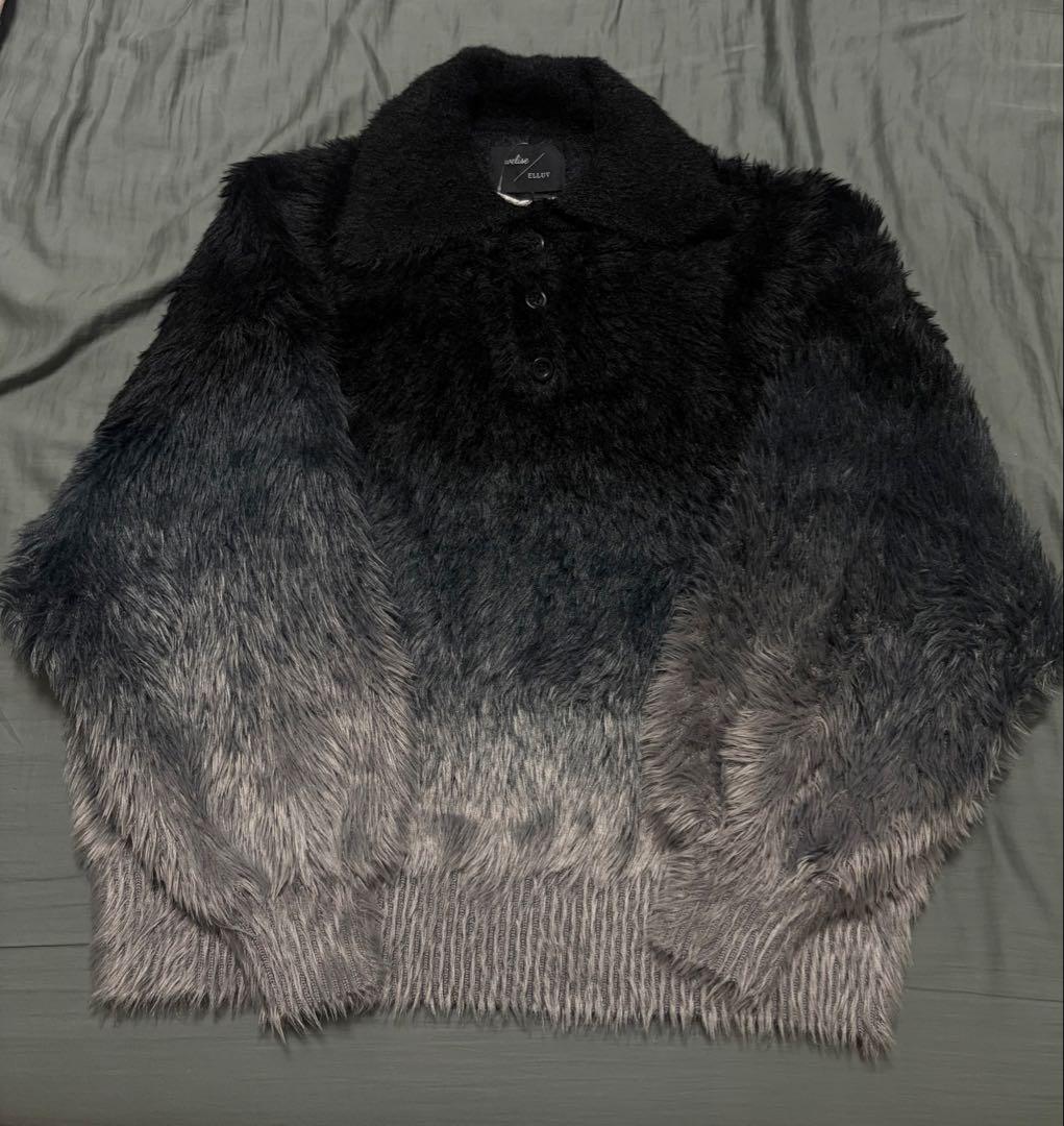 新品未使用 即完売 welise × ELLUV グラデシャギーニットポロシャツ