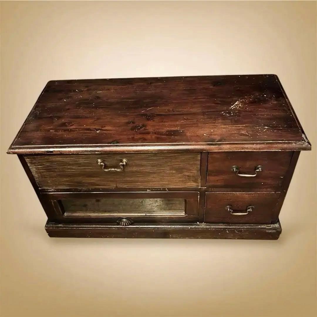 テレビボード　テレビ台　アンティーク風　無垢材　昭和レトロ　民芸家具