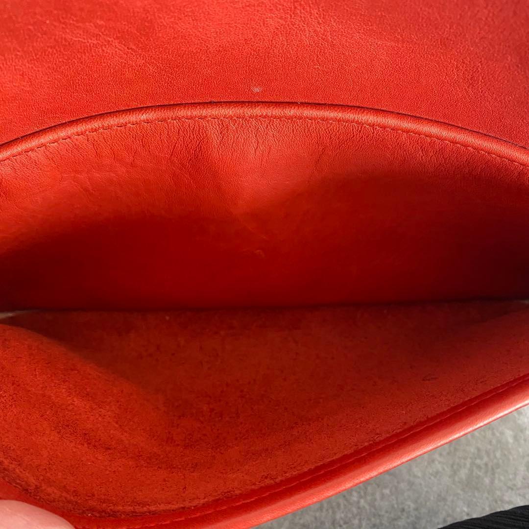 オールドコーチ　ターンロック　ショルダーバッグ　グラブタンレザー　レッド　赤