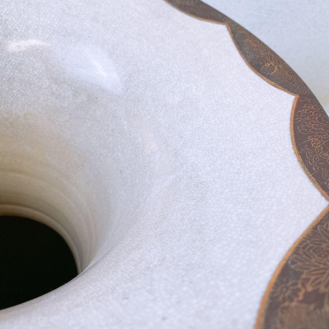 Y*a様 九谷焼 連山窯 飾り壺 高さ約53.5cm 花器 フラワーベース 花瓶