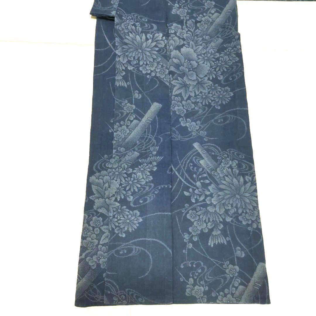 竺仙　浴衣　縮小紋中形