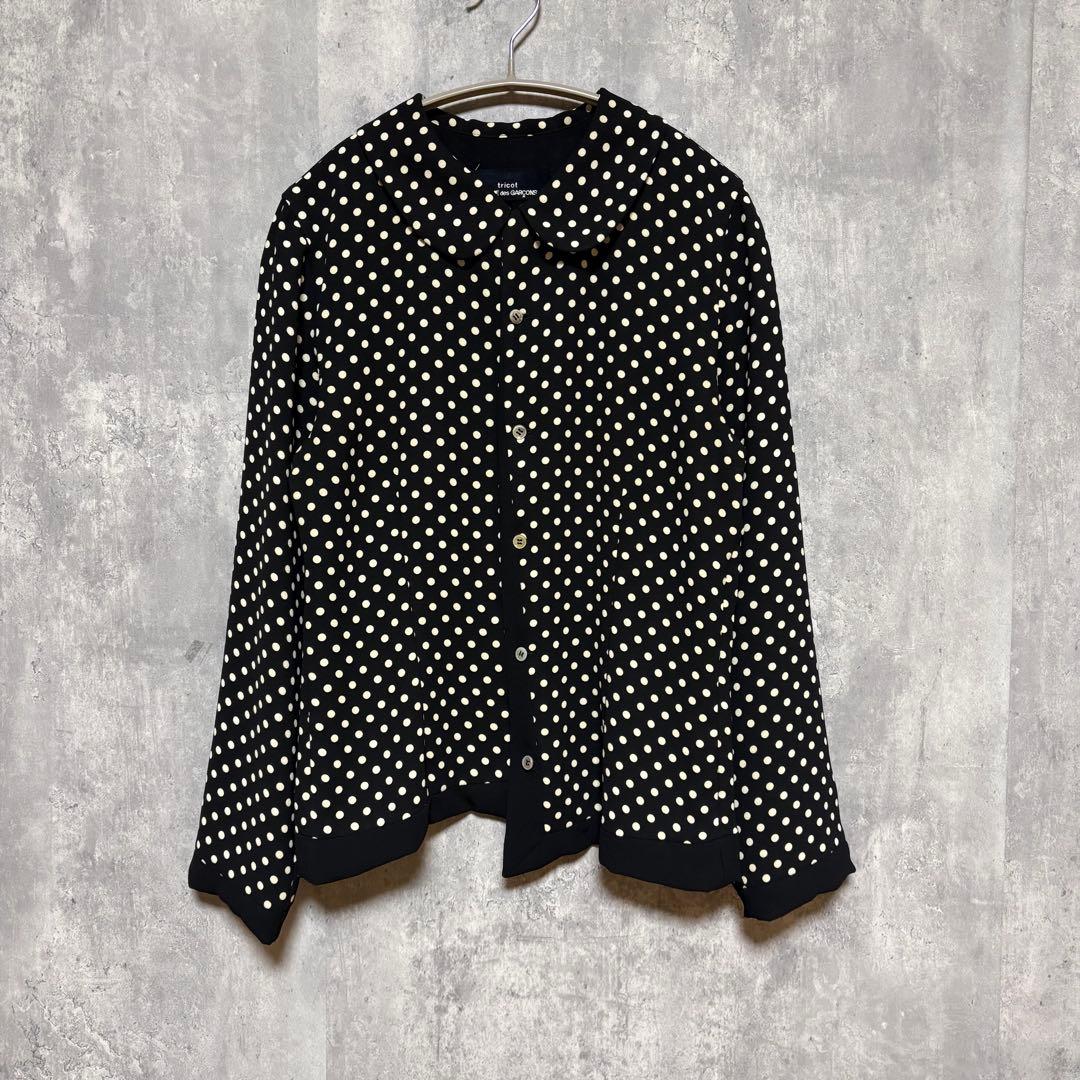 tricot COMMEdesGARCONSトリココムデギャルソンドットブラウス