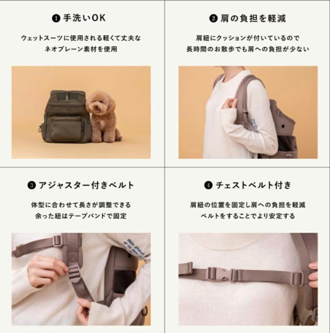 お値下げ❗️おまけ付 サイズRモカ city dog ネオプレーンバックパック