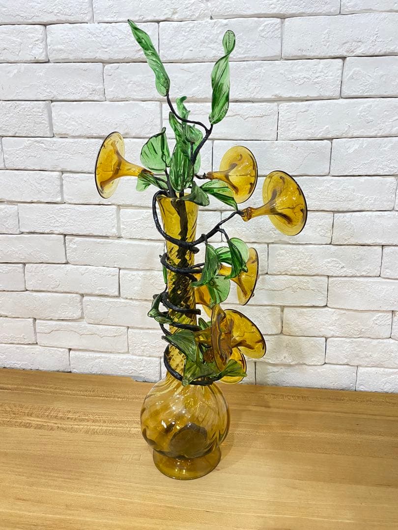 【東京都23区配送無料】ミッドセンチュリー　アートグラス　琉球ガラス　置物　花瓶