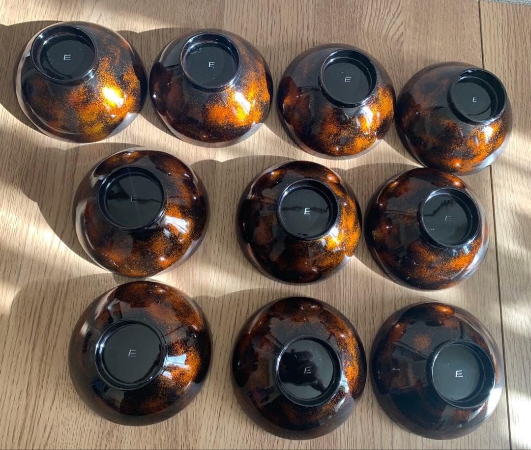 最終価格28日迄　沈金蒔絵木製吸物椀10客　時代物　アンティーク　珍品　お正月