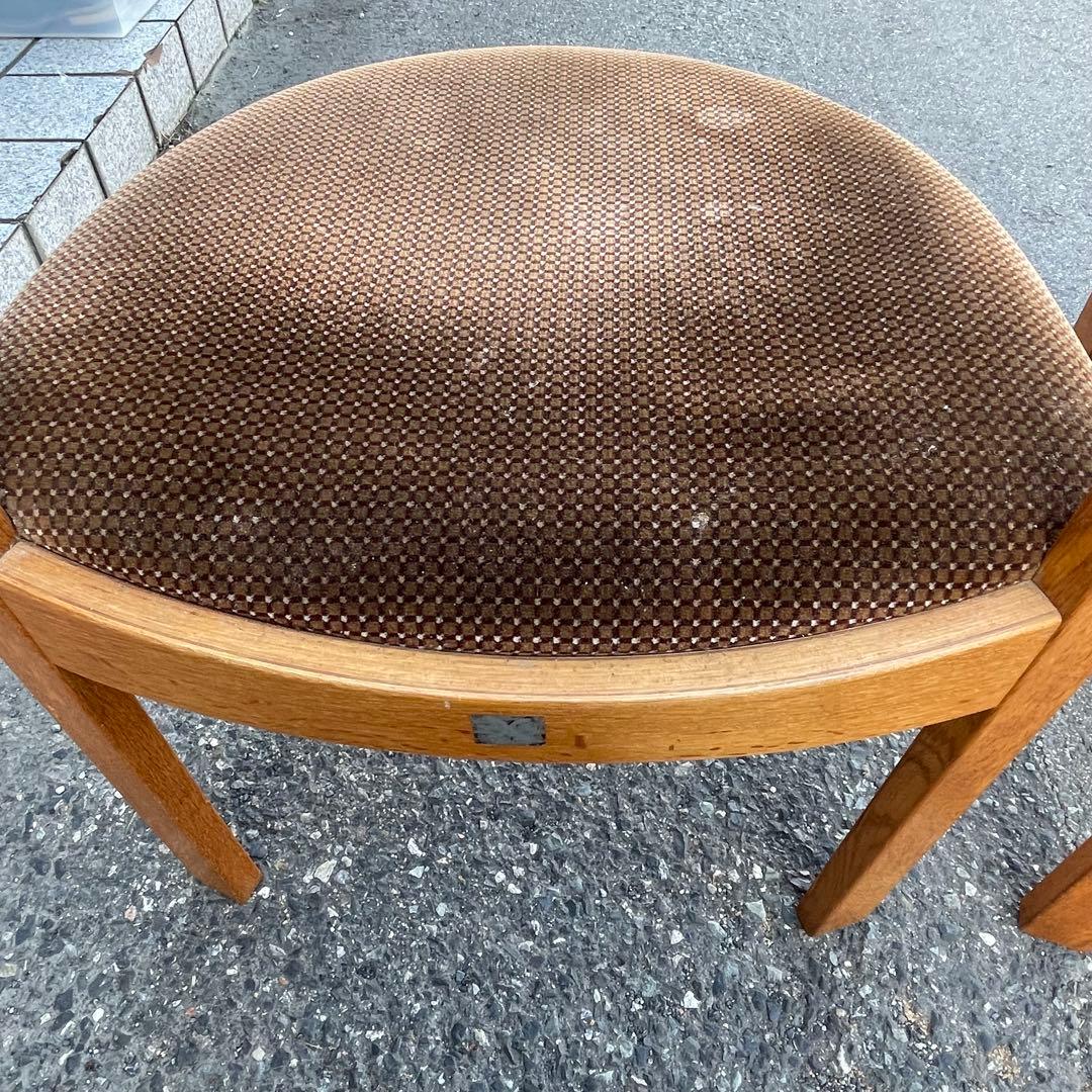 ① 天童木工　TENDO ベロア素材　木製　椅子　2脚ダイニング　コレクション