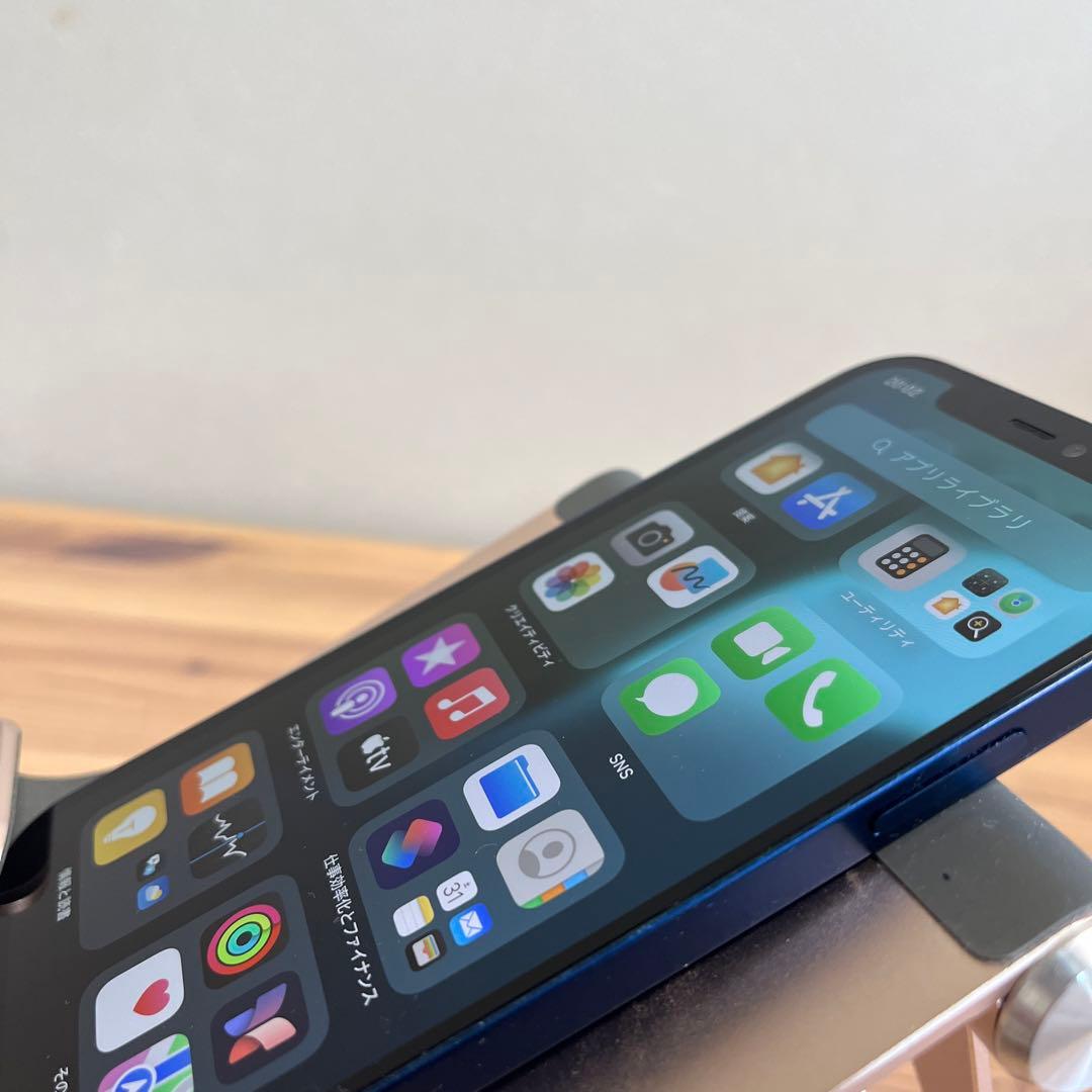 バッテリー新品100%！iPhone12 ブルー　64GB SIMフリー
