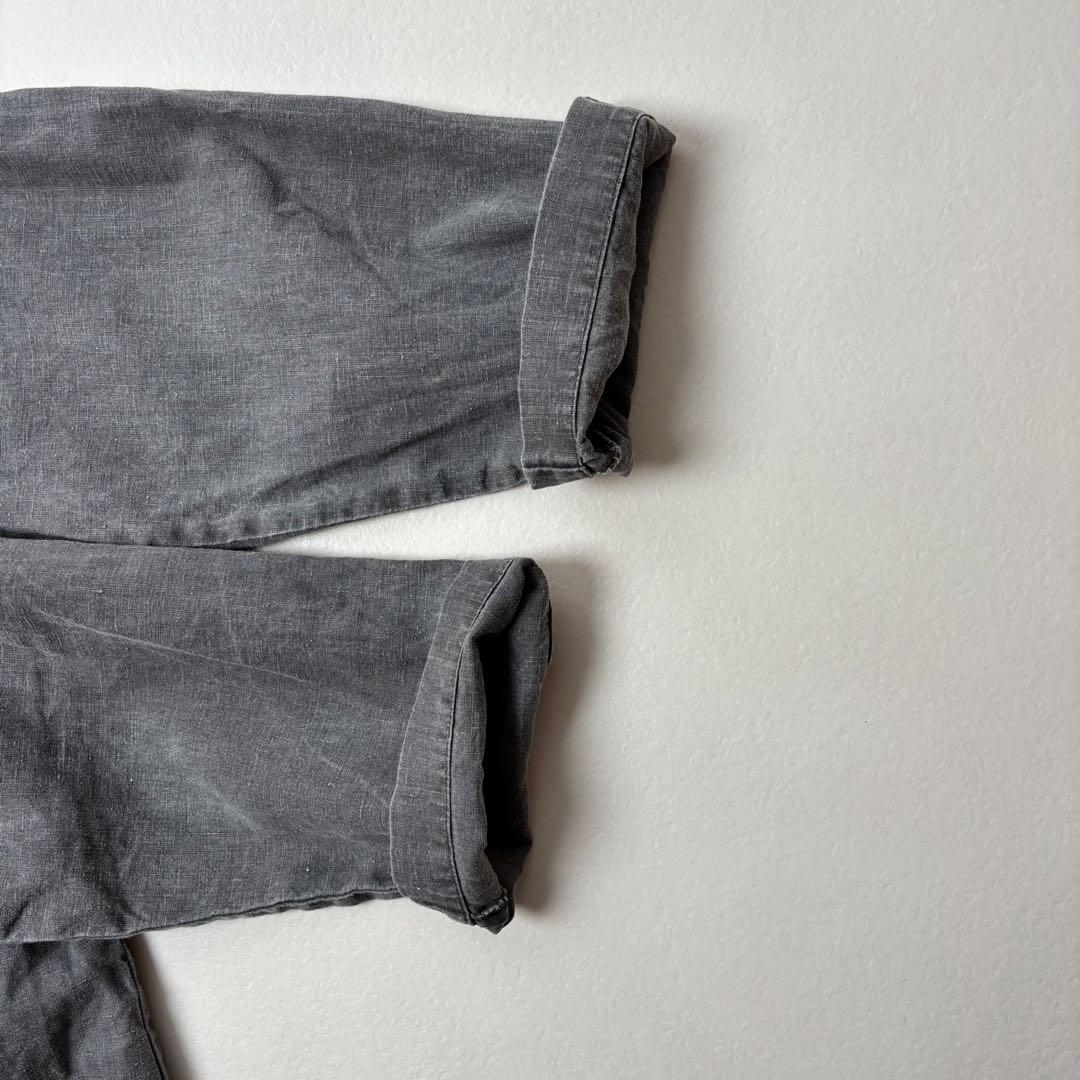 ネストローブ　天然染め ハイネック2wayブラウス　グレー