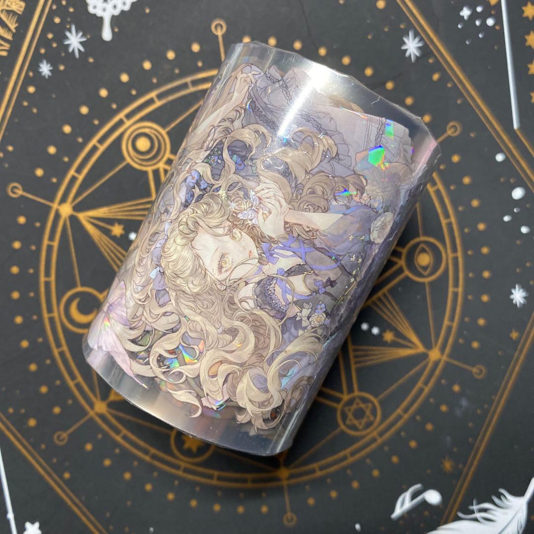 【U】海外　10m巻　貝殻光マスキングテープ　人物系　女の子