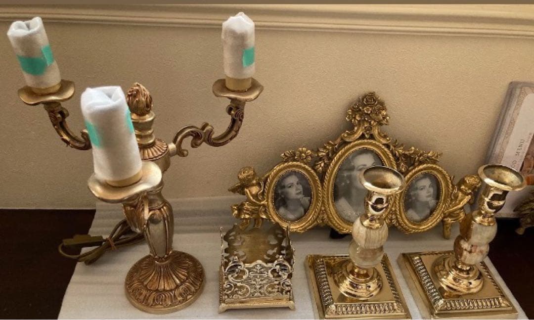 パリ蚤の市購入rococoゴールドフォトフレームフランス蚤の市