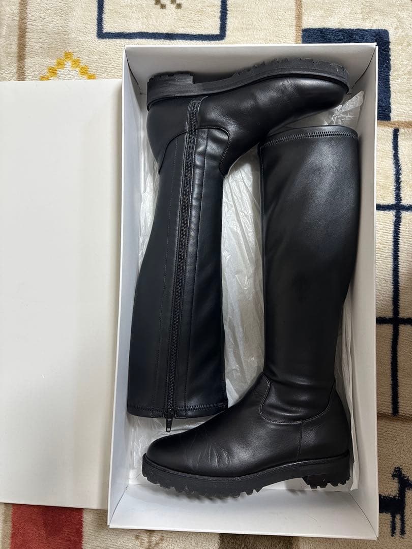 DIANA ロングブーツ レザーブーツ ブラック 黒 24cm