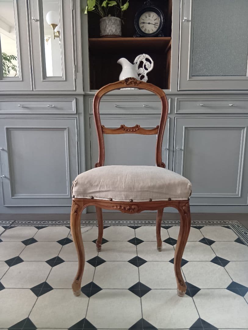 フランス アンティークチェア バルーンバック フレンチインテリア