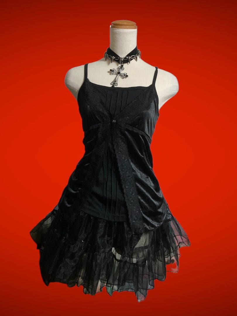 y2kサテンゴシック00s当時物平成姫ギャルランジェリーフェアリーグランジ小悪魔