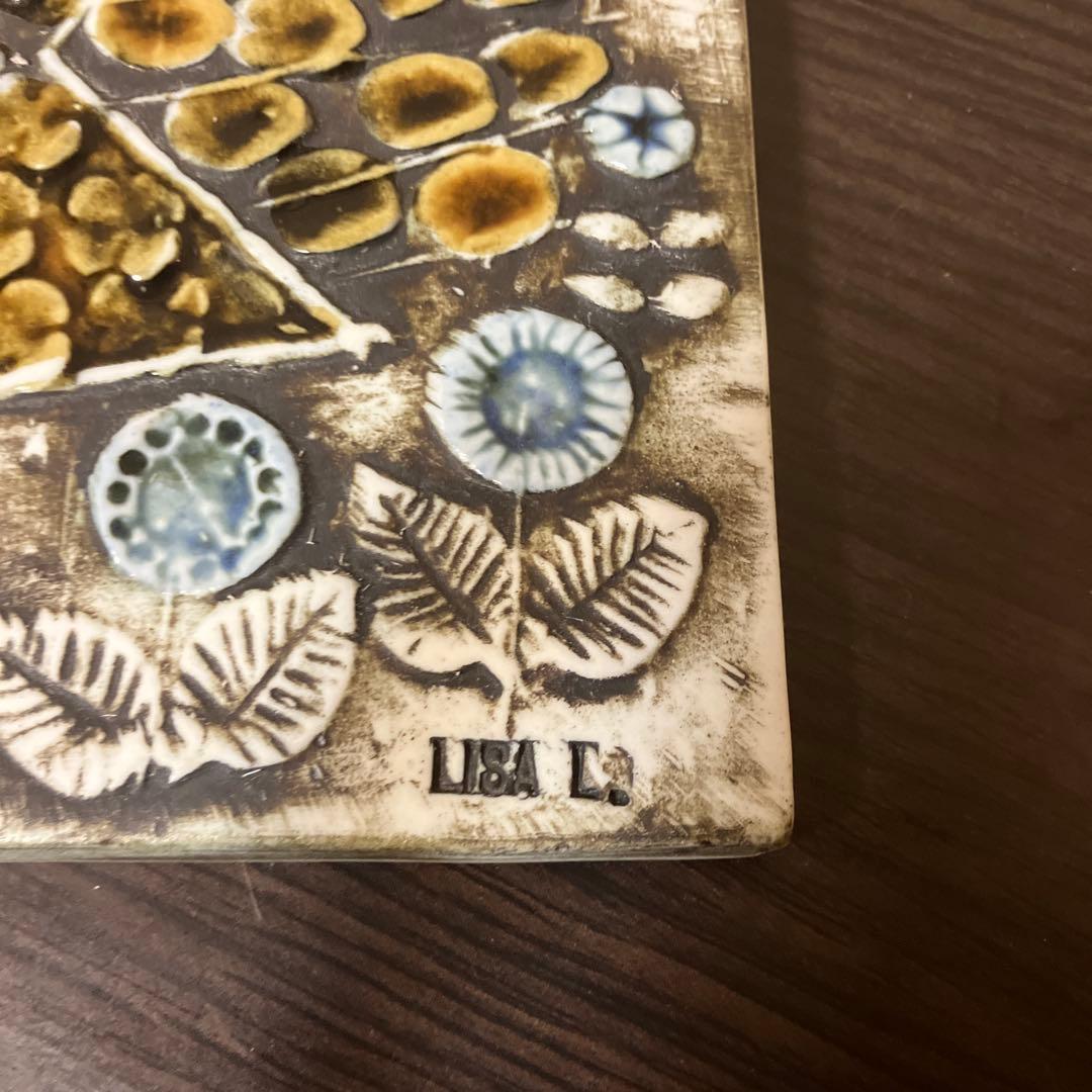 リサラーソン Lisa Larson 陶板 鳥 グスタフスベリ